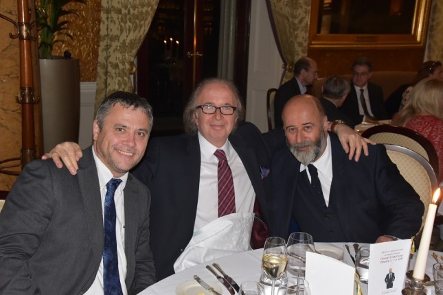Grays of Westminster Christmas Dinner: Nigel Atherton Group Editor of AP, Gray Levett, Richard Young